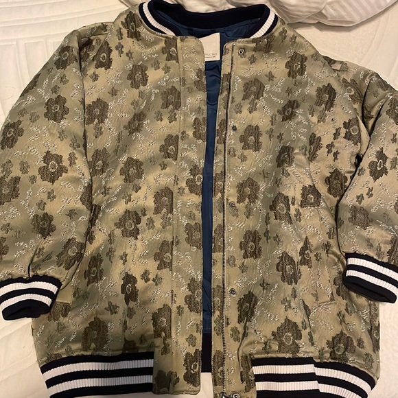 Anthropologie pilcro slouchy floral bomber jacket size medium - Picture 3 of 6